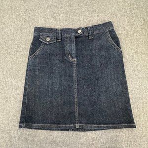 Ann Taylor Dark Denim Skirt